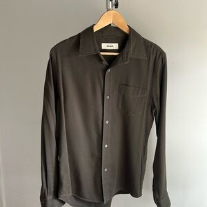 Buck Mason Men’s Draped Twill One Pocket Button Down “Woodland Drab” Color